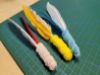 Picture of 3 pack of handmade feather fetch toy for cat stealth version - flies like a dart! -