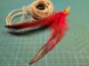 Picture of Dyed red green yellow blue pink rooster tail feather refill teaser