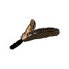 Picture of MUNIFICENT Dotty's handmade natural hen feather fetch toy for cat stealth version