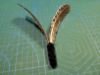Picture of MUNIFICENT Dotty's handmade natural hen feather fetch toy for cat stealth version