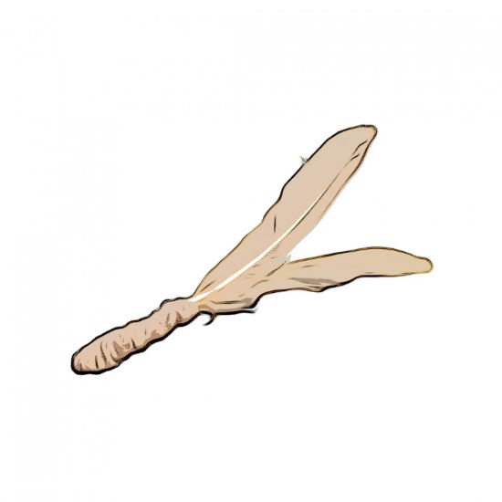 Picture of MUNIFICENT Whitey's handmade natural hen feather fetch toy for cat stealth version