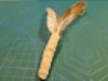 Picture of MUNIFICENT Ginger's handmade natural hen feather fetch toy for cat stealth version