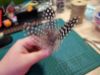 Picture of Handmade small kitten wand toy with real feathers - no more hand scratches