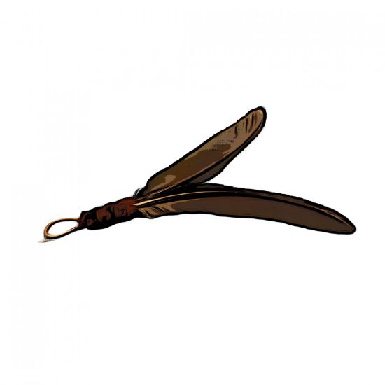 Picture of MUNIFICENT Velvets' natural hen handmade wing feathers refill toy for frenzy & da bird type wand teasers