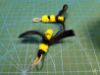 Picture of SET OF 2 - Yellow and black BEES made out of feathers and fluffy stem wand teaser refill