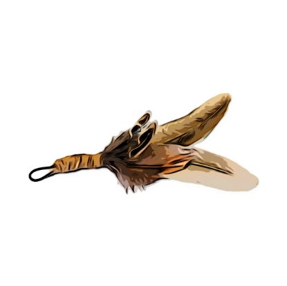 Picture of MUNIFICENT Pheasant natural handmade feathers refill toy for frenzy & da bird type wand teasers with leather loop