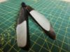 Picture of Handmade Black and white Magpie feather fetch toy for cat stealth version