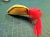 Picture of 3 PACK of handmade colourful felt mice filled with catnip with feather tails (Random colours)