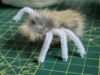 Picture of 3 pack of handmade scary furry spiders made of real rabbit fur for halloween