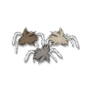 Picture of 3 pack of handmade scary furry spiders made of real rabbit fur for halloween