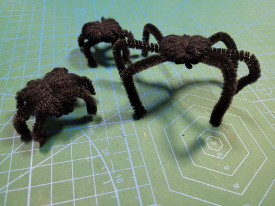 Picture of 3 PACK handmade scary black spiders