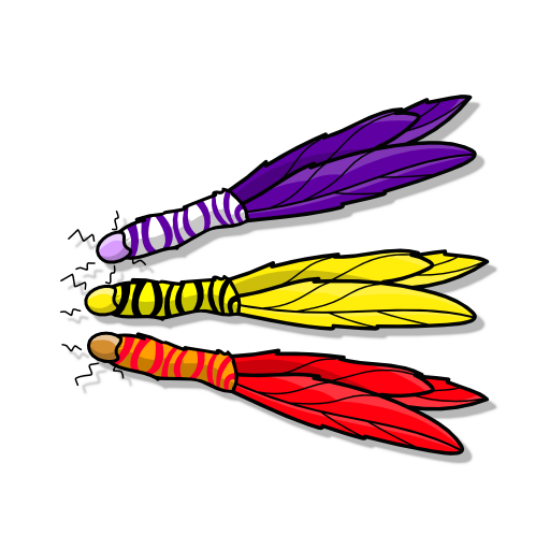 Picture of 3 pack of handmade feather dual colour fetch toys for cat with bell - flies like a dart!