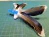 Picture of Fetch Toy with Blue Duck Wing Feathers and Colourful Stem