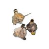 Picture of SET OF 3 Mini wand Teasers made with real rabbit fur and natural feathers