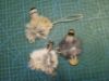 Picture of SET OF 3 Mini wand Teasers made with real rabbit fur and natural feathers