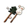 Picture of Christmas edition SILVERVINE cat chew toys – snowman & CHRISTMAS tree shapes with catnip