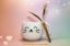 Picture of MUNIFICENT XXL Mushroom's dual colour natural hen chicken feather handmade fetch toy for cat - stealth version -